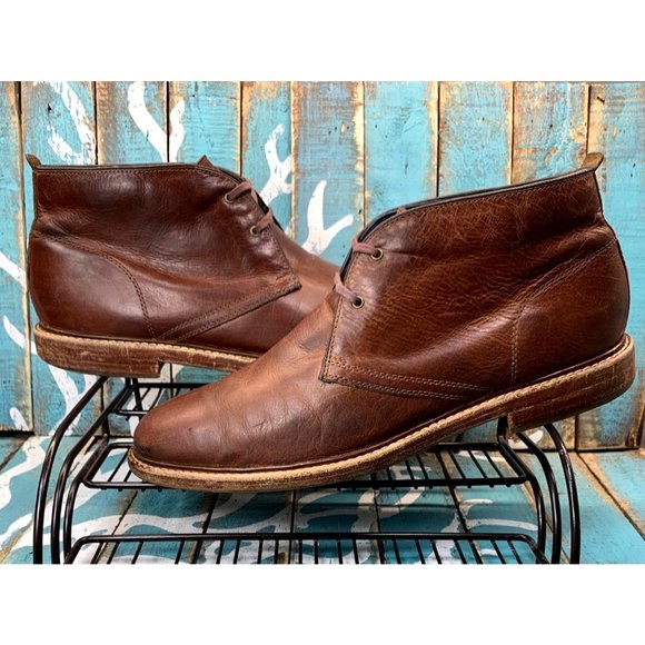 Cole Haan Grand.OS Mens size 12M Brown Leather Chukka Desert Ankle Boots C24298 - Picture 1 of 10